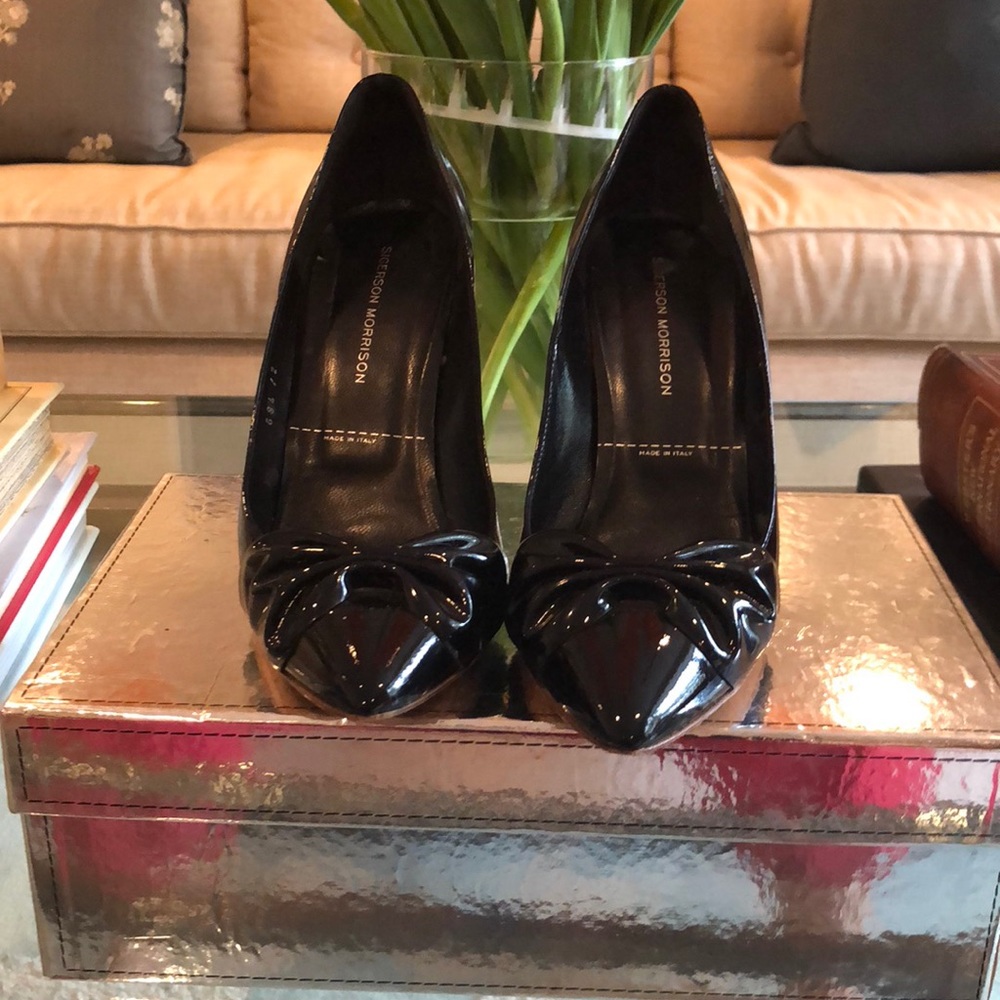 Diversion Morrison Black Patent Heels